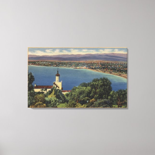 Toile Vue des plages de Redondo & Hermosa, Californie (Recto)