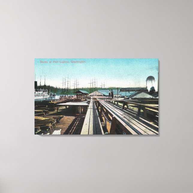 Toile Vue des quais Port LudlowPort Ludlow, WA (Recto)