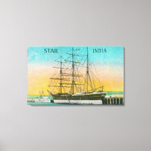 Toile Vue du bateau Star of India à quai