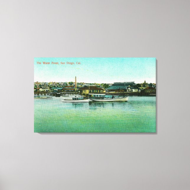 Toile Vue du front d'eau San Diego, CA (Recto)