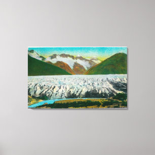 Toile Vue du glacier Spencer, près de Seward, Alaska