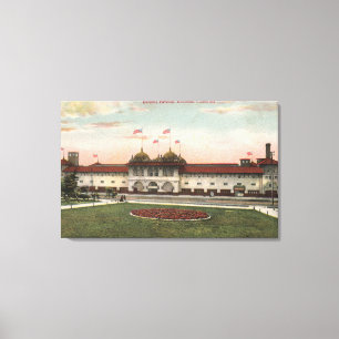 Toile Vue du pavillon se baignant