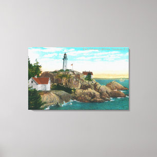 Toile Vue du phare de Point Atkinson