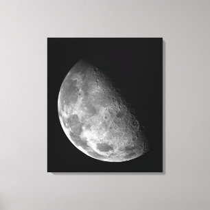 Toile Vue du pôle nord de la Lune