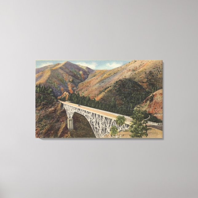 Toile Vue du pont Pacific Hwy sur Shasta (Recto)