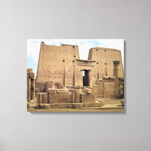 Toile Vue du premier pylône du Temple de Horus