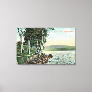 Toile Vue du rivage de lac