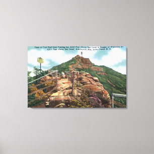 Toile Vue du sentier de marche jusqu'au sommet