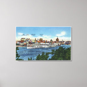 Toile Vue du Steamer Hendrick Hudson