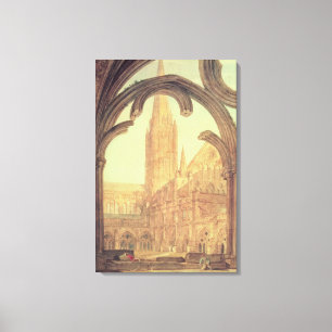 Toile Vue du sud de cathédrale de Salisbury du Cloiste