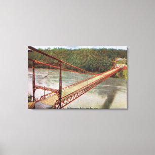 Toile Vue du vieux pont suspendu