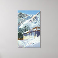 Vue d'un abri de ski du Service forestier américai