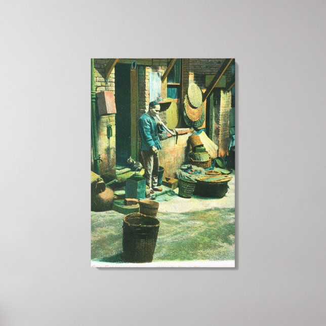 Toile Vue d'un homme qui fume de son tuyau (Recto)