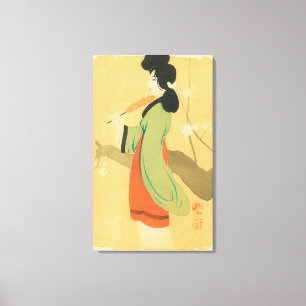 Toile Vue d'une Japonaise à ParisParis, France