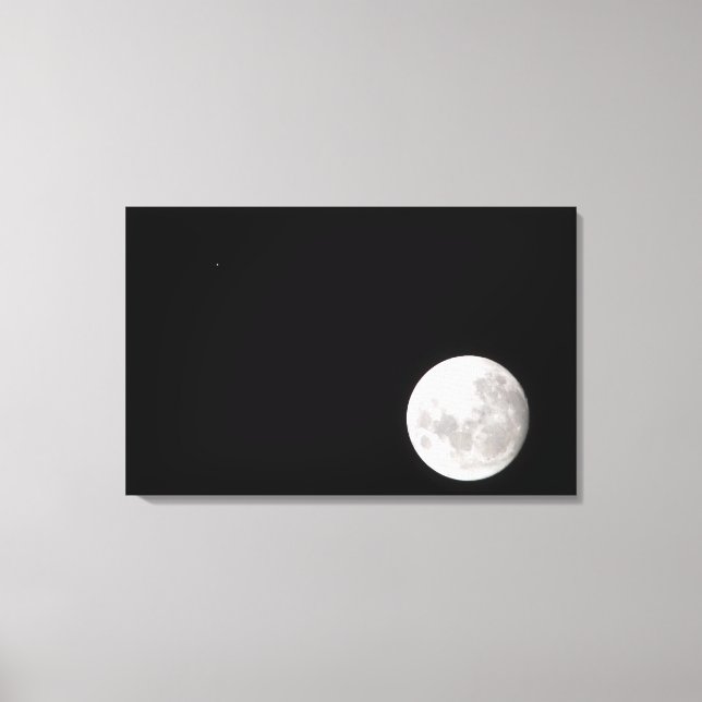 Toile Vue d'une pleine lune, montre aussi Mars (Recto)