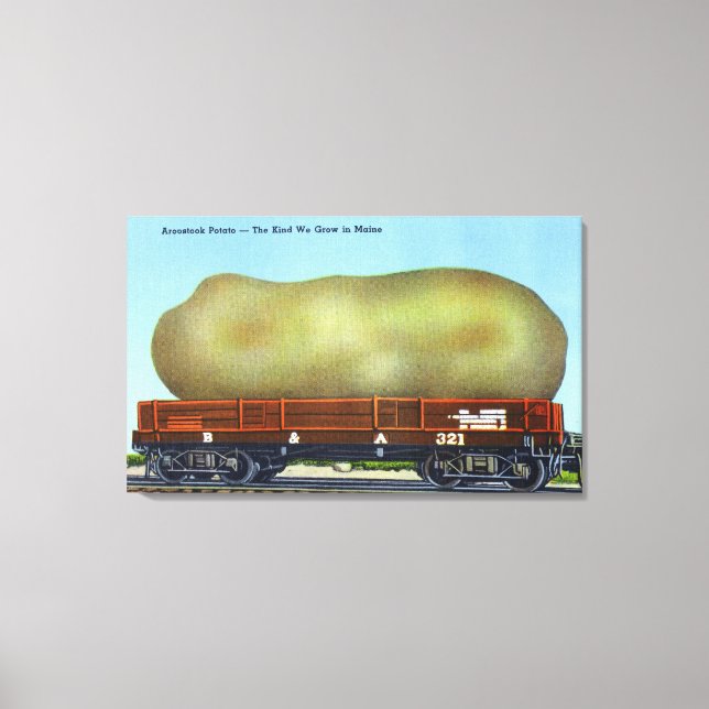Toile Vue d'une pomme de terre d'Aroostook sur un chario (Recto)