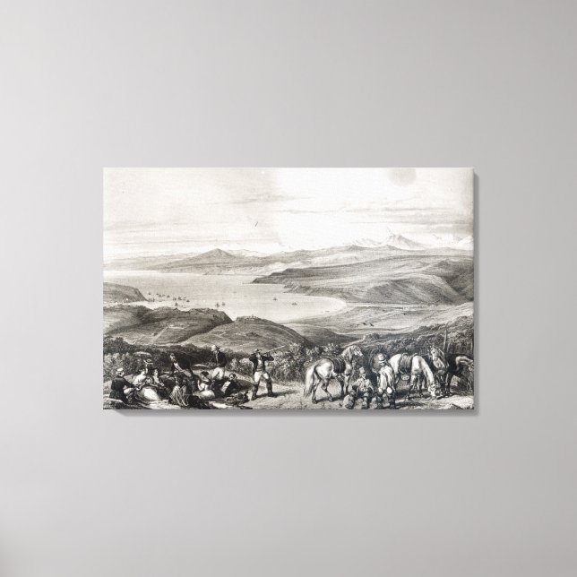 Toile Vue éloignée du volcan Aconcagua (Recto)