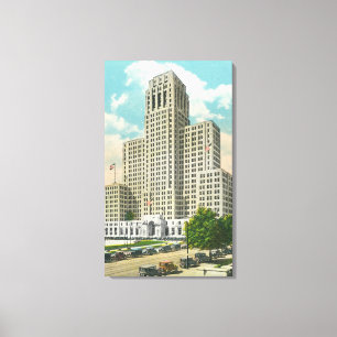 Toile Vue extérieure de bâtiment de bureau d'état de NY