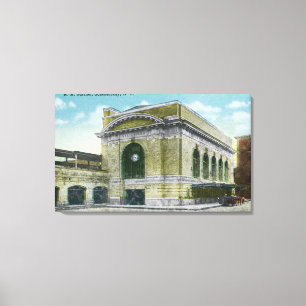 Toile Vue extérieure de la gare