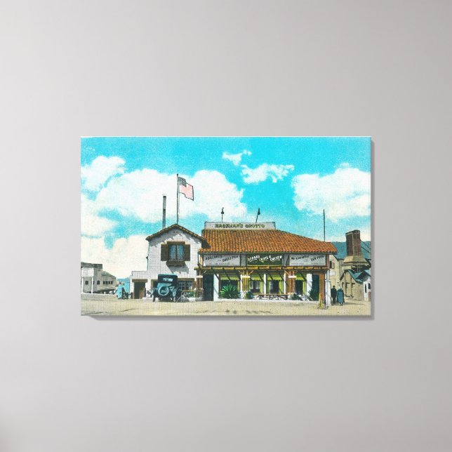 Toile Vue extérieure de la grotte maritime de Hageman (Recto)