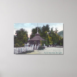 Toile Vue extérieure de l'ancienne maison de puits au la