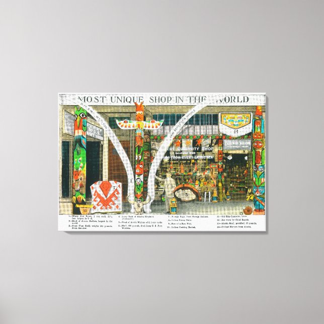 Toile Vue extérieure de Ye Olde Curio Shop, Baleine (Recto)