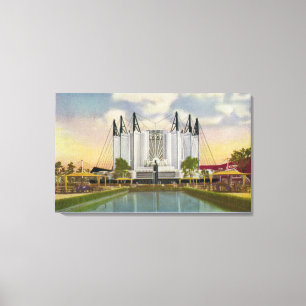 Toile Vue extérieure du bâtiment de voyage