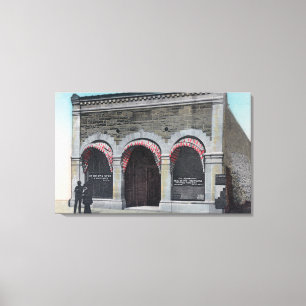 Toile Vue extérieure du bureau de poste de la Ste.Hél