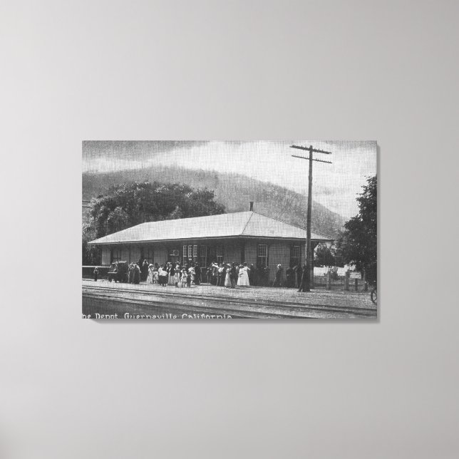 Toile Vue extérieure du dépôt ferroviaire (Recto)