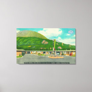 Toile Vue extérieure du motel de Mt. SI