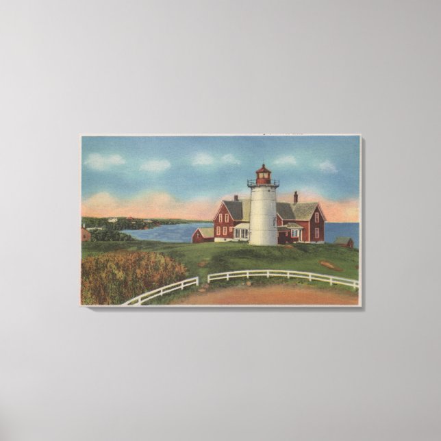 Toile Vue extérieure du phare de Nobska (Recto)