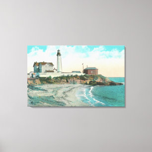 Toile Vue extérieure du phare de point de pigeon
