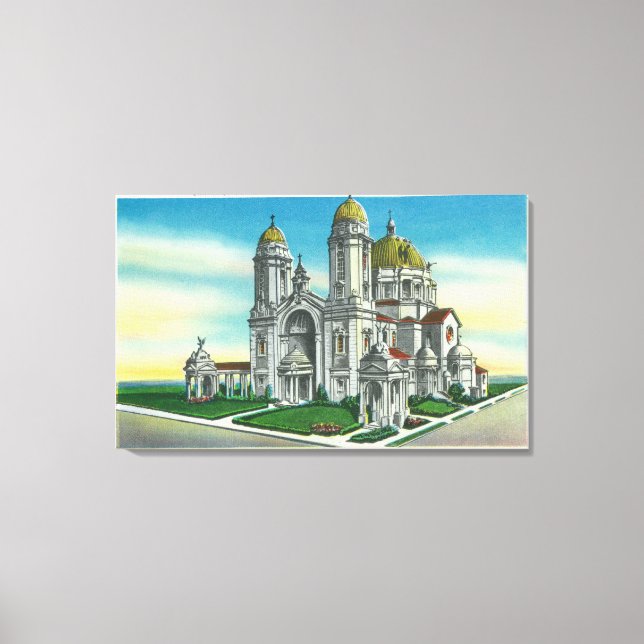 Toile Vue extérieure du Sanctuaire de notre Dame de (Recto)