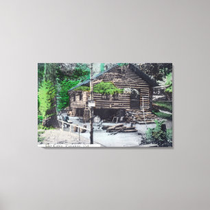 Toile Vue extérieure d'un rondin CabinCazadero, CA