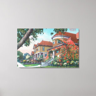 Toile Vue extérieure d'une résidence typique