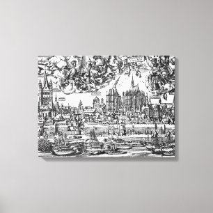Toile Vue générale de Cologne, 1531 (gravure) (pho de
