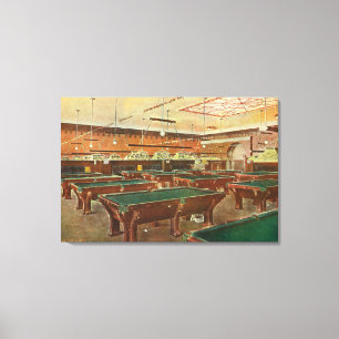 Toile Vue intérieure de la salle de billard de Graney
