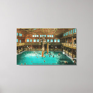 Toile Vue intérieure des bains de natation