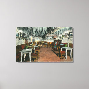 Toile Vue intérieure du grill de la grotte