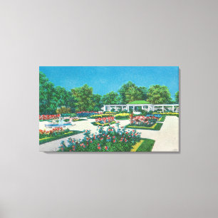 Toile Vue jardin Rose du parc du Delaware