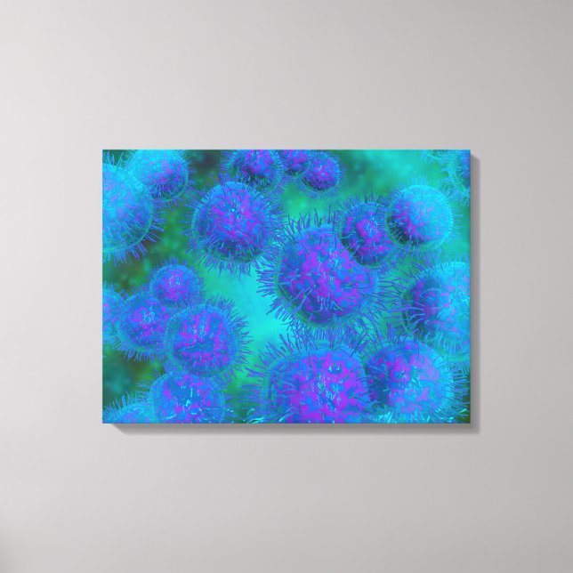 Toile Vue Microscopique Du Diplococcus Bacterium (Recto)