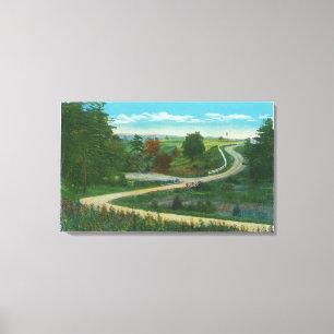 Toile Vue moyenne de ravin de champ de bataille de