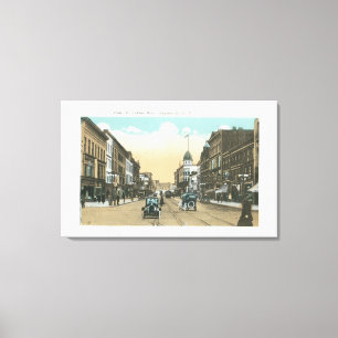 Toile Vue occidentale de rue de cour