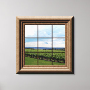 Toile Vue paisible de vignoble de scène de fenêtre de