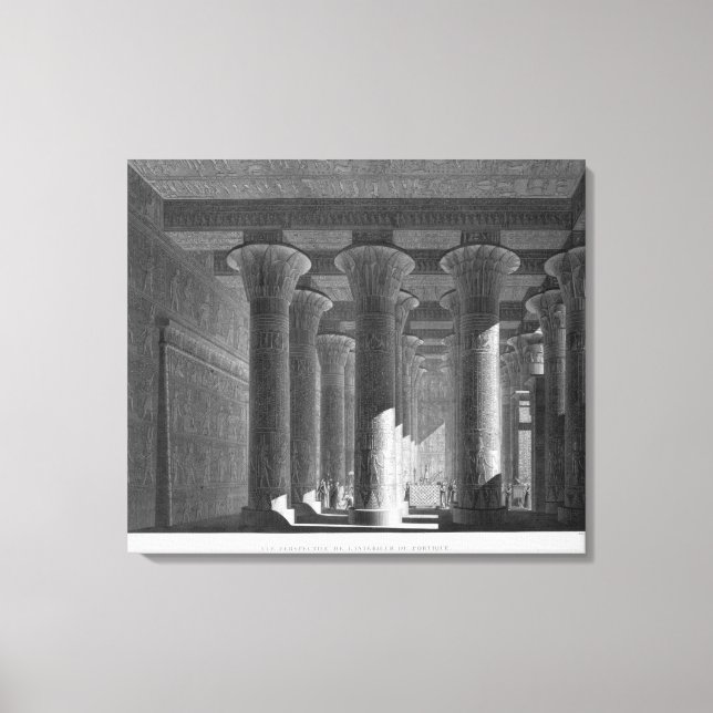 Toile Vue panoramique de l'intérieur du portique, Esne ( (Recto)