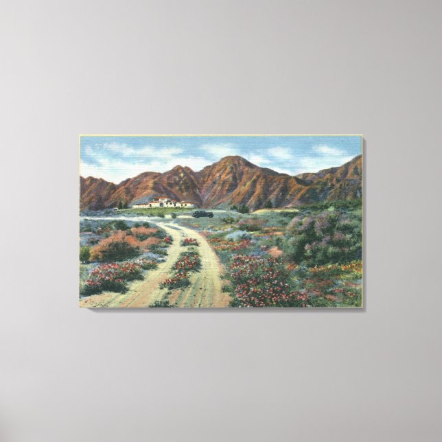 Toile Vue panoramique du désert de Californie (Recto)