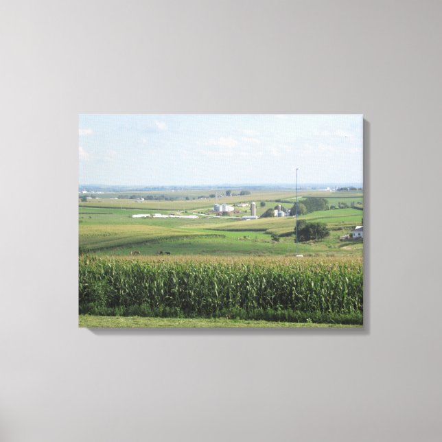 Toile Vue Pittoresque de Platteville, Wisconsin Amish Fa (Recto)