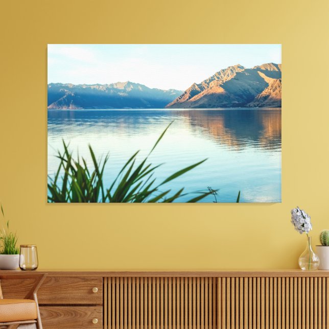 Toile Vue pittoresque sur le magnifique lac Wanaka (Insitu(Salon))