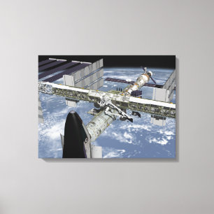 Toile Vue rapprochée de la navette amarrée