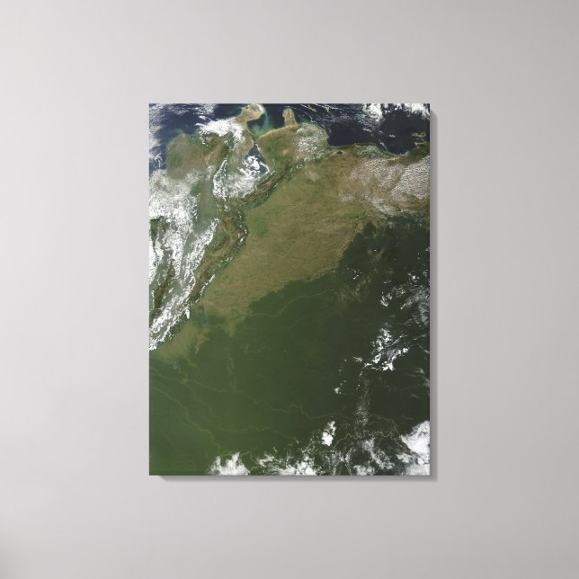 Toile Vue satellite de la Colombie-Est (Recto)